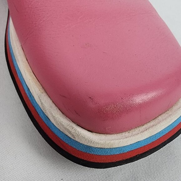 Jubaki London Pink Leather Lace Up Shoes Size 8.5 - Picture 7 of 11